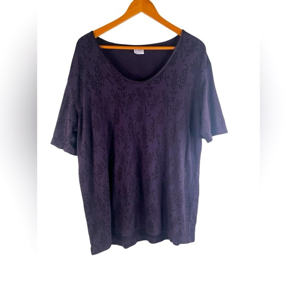 CP Shades Tops - CP Shades San Francisco Purple Floral Women's Top Cotton Rayon Blend Size L